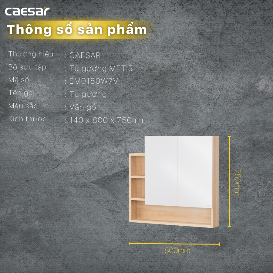 Tủ Gương - EM0180W7V - Ảnh 10