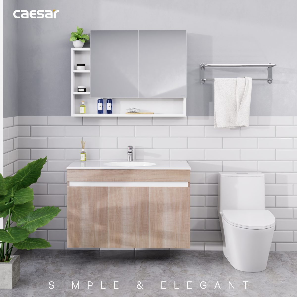 Lavabo kết hợp tủ treo lavabo - LF5028 + EH15028AW7V - Ảnh 12