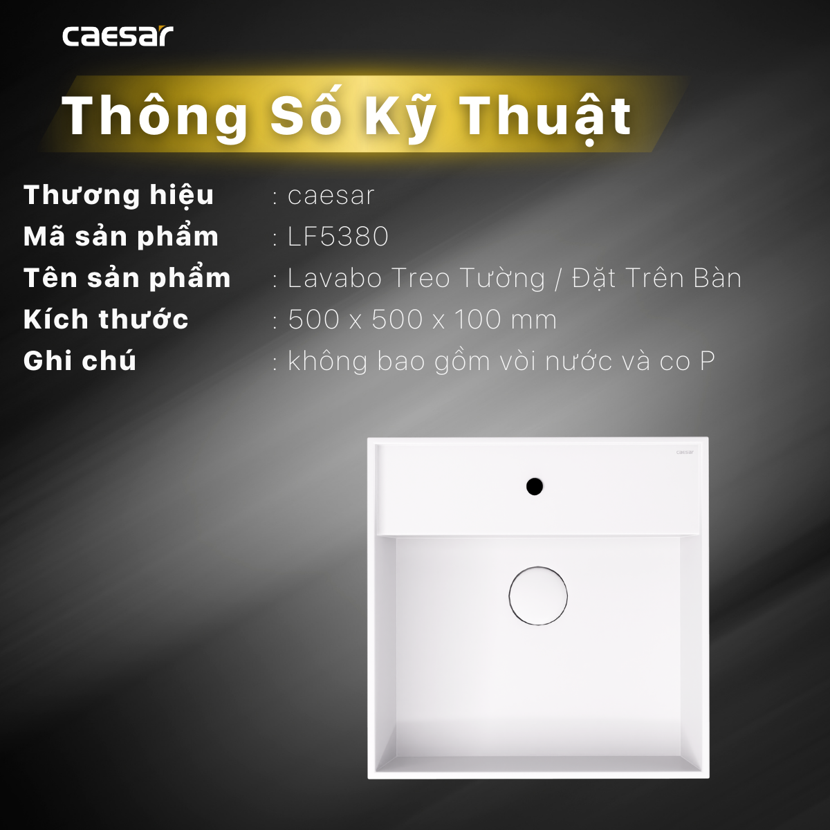 Lavabo treo tường / Lavabo đặt trên bàn - LF5380 - Ảnh 13