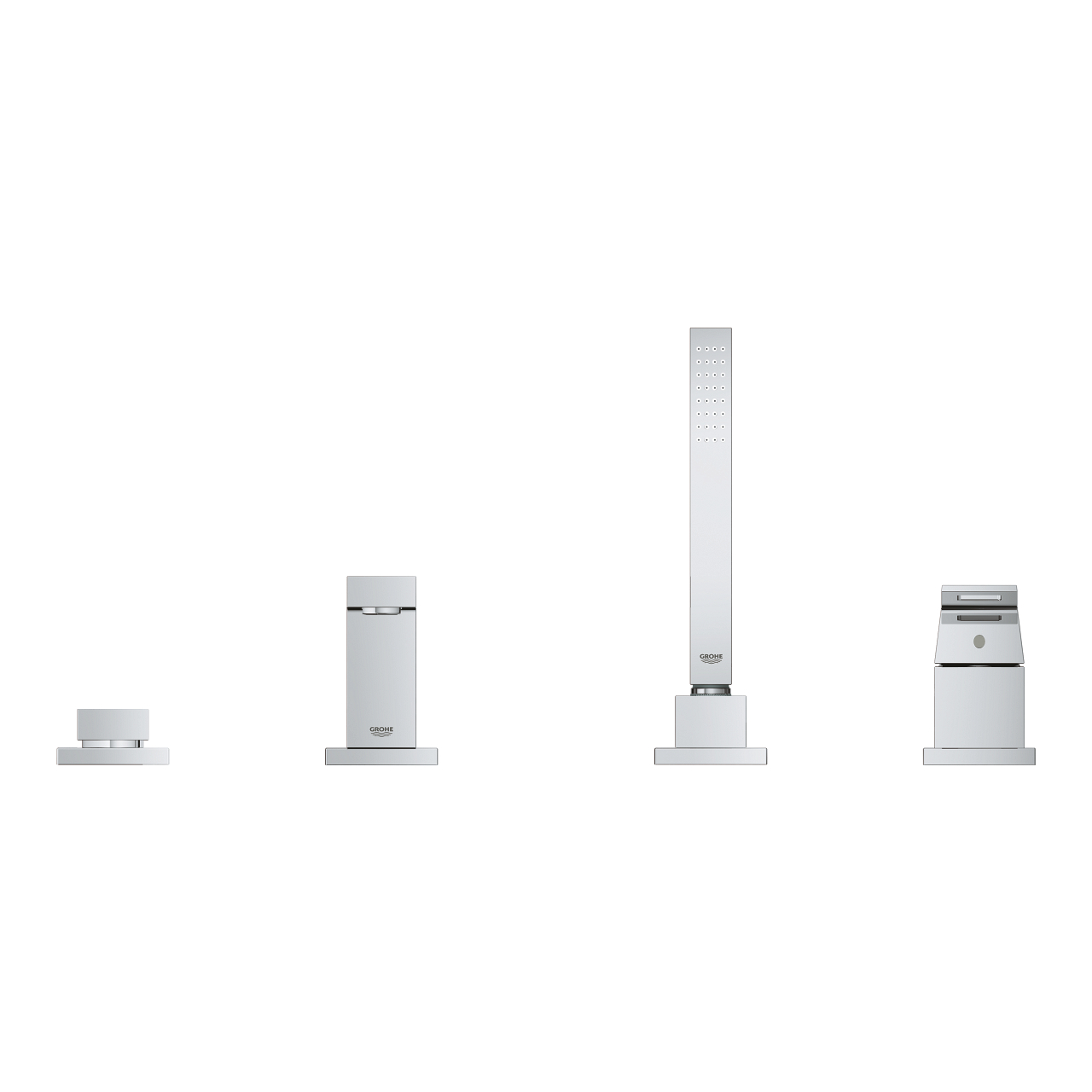 Vòi bồn tắm 4 lỗ nóng lạnh kèm tay sen Eurocube GROHE 19897001 - Ảnh 5