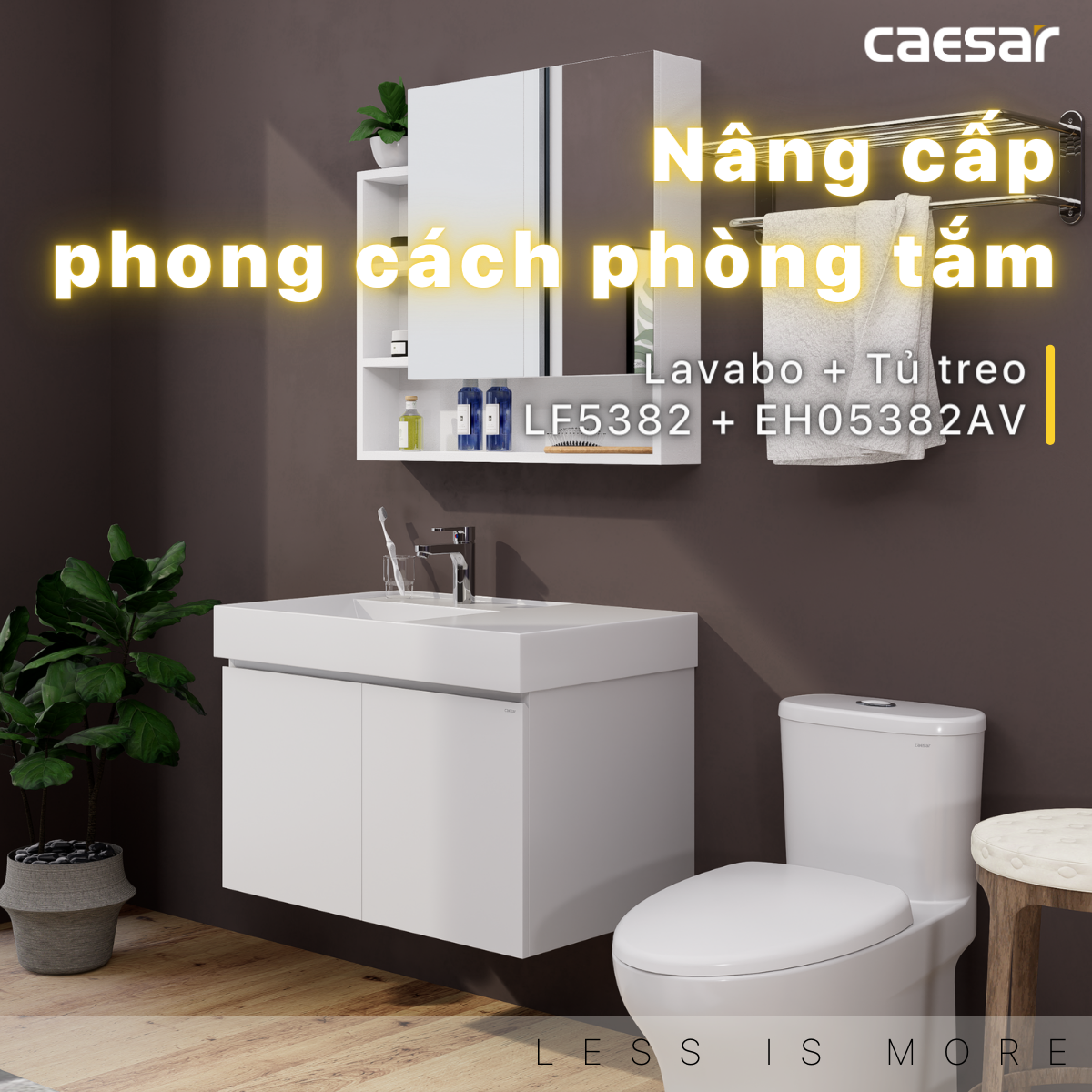 Lavabo + Tủ treo - LF5382 + EH05382AV - Ảnh 2