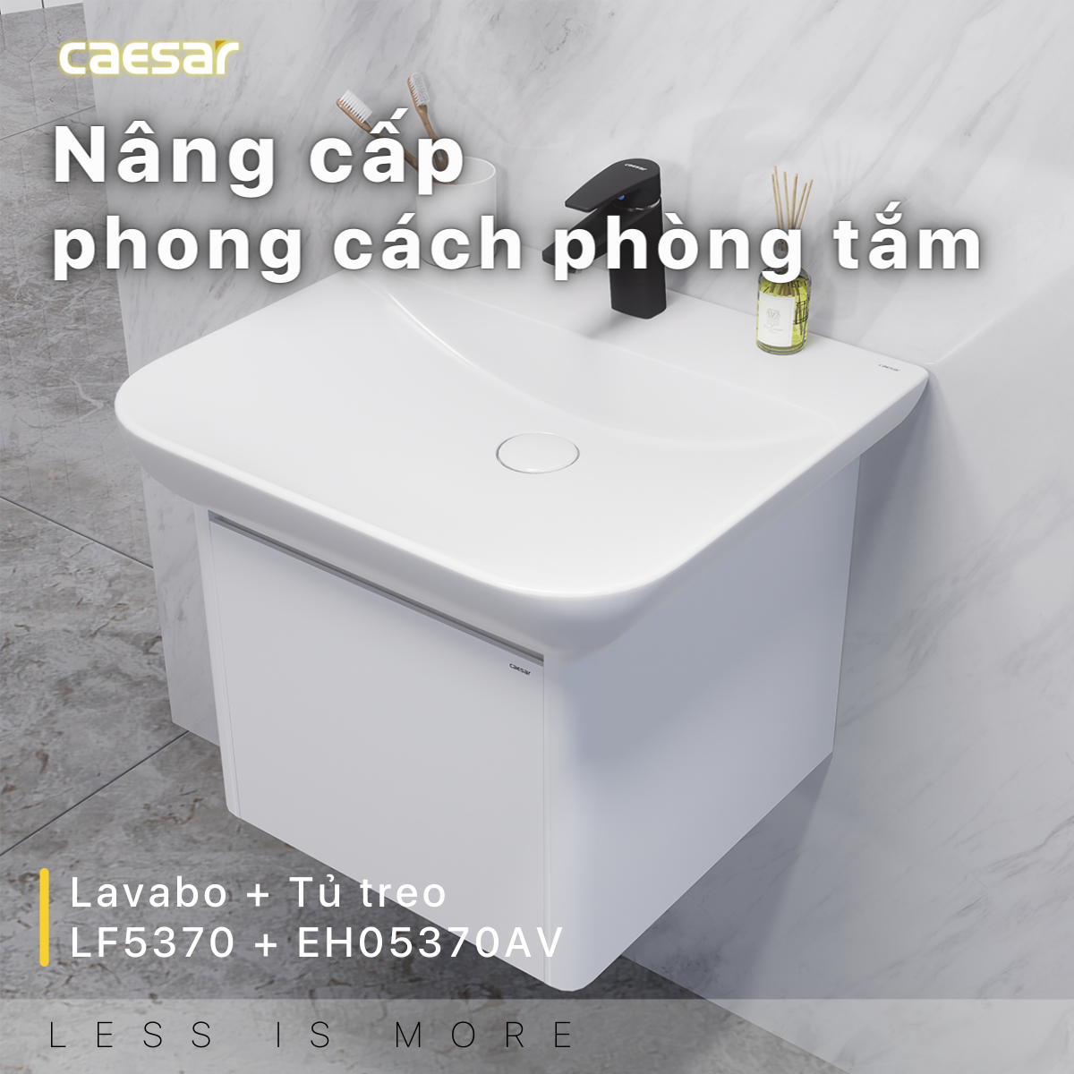 Lavabo + Tủ Treo - LF5370 + EH05370AV - Ảnh 2