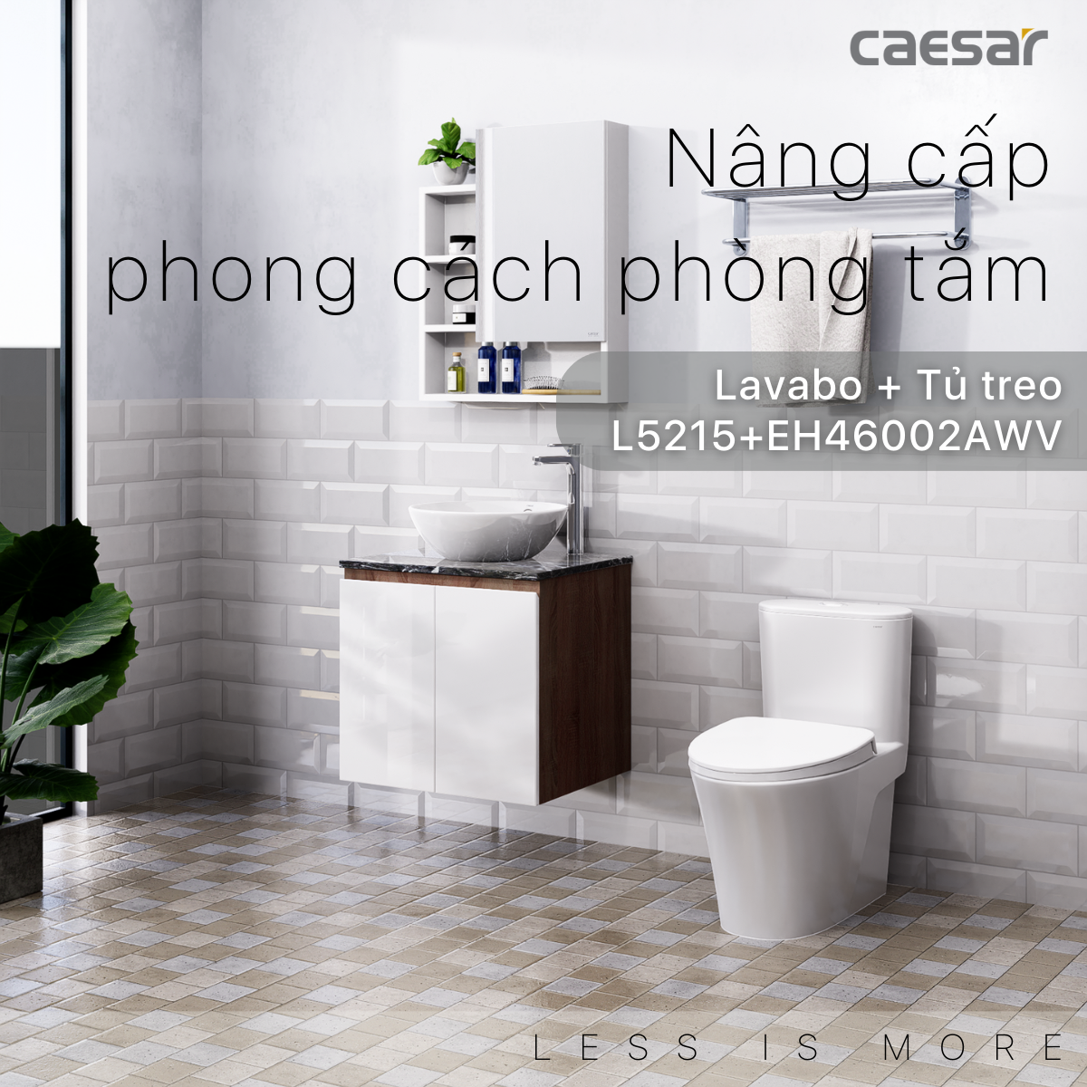 Lavabo và tủ treo L5215 - EH46002AWV - Ảnh 2