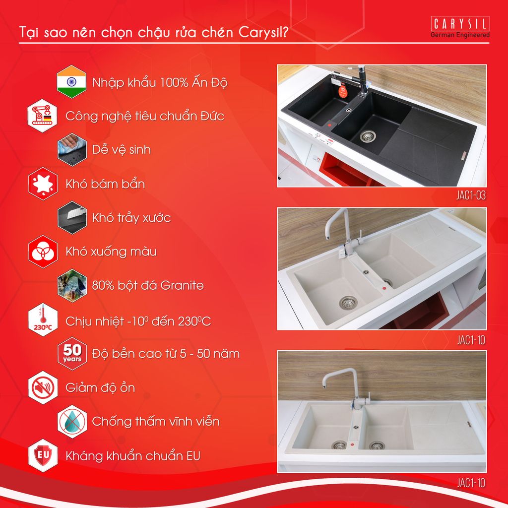 Chậu rửa chén JAC1 - Ảnh 14