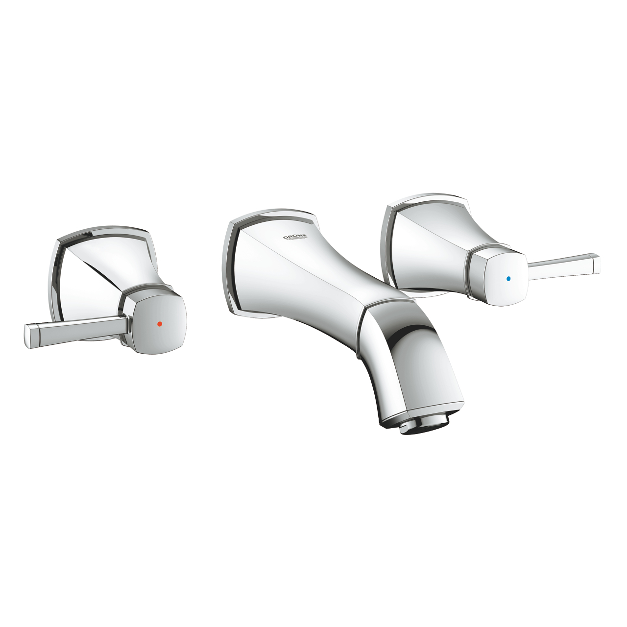 Vòi chậu nóng lạnh gắn tường 3 lỗ Grandera GROHE 20414000 - Ảnh 4