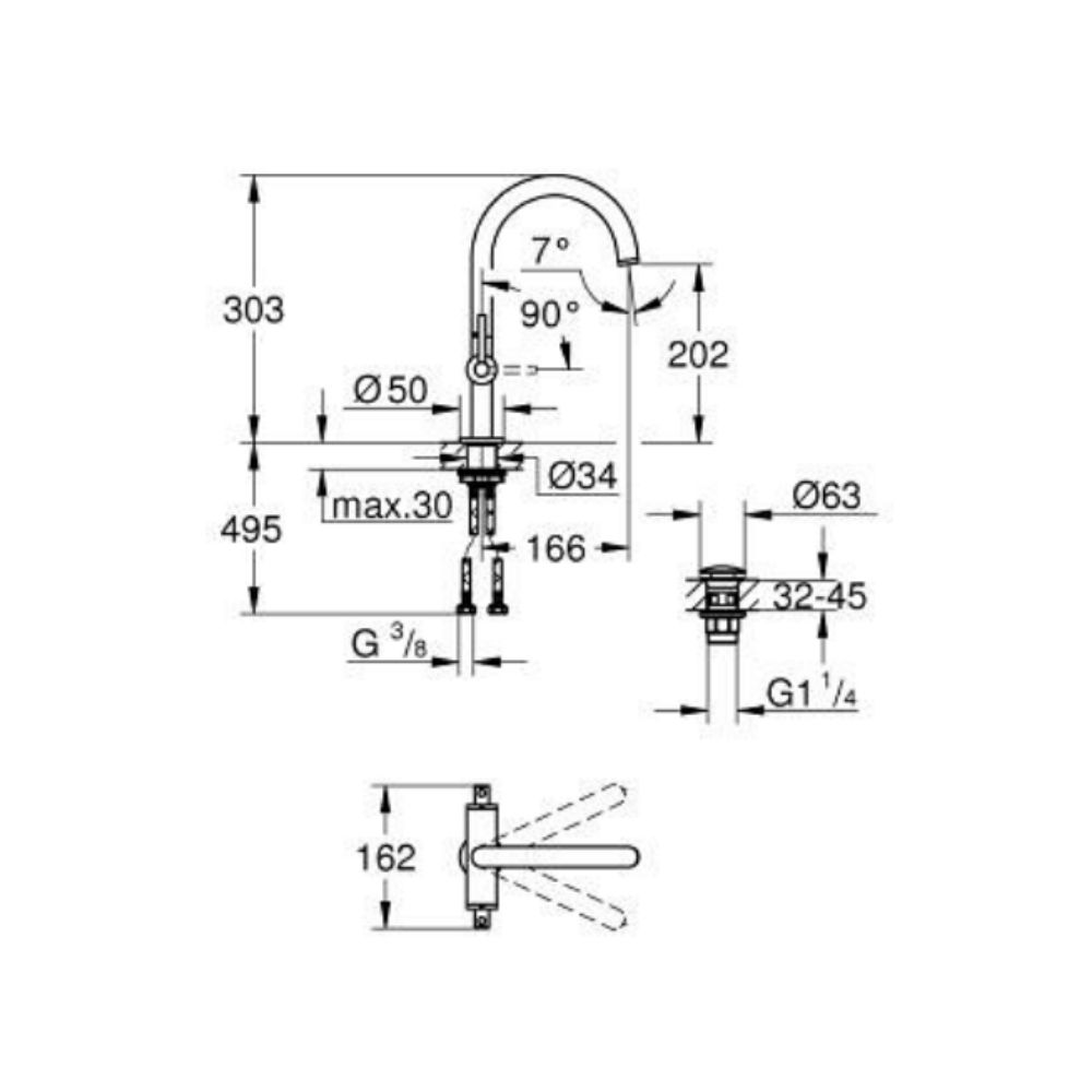 Vòi chậu Atrio L-size GROHE 21145000 - Ảnh 3