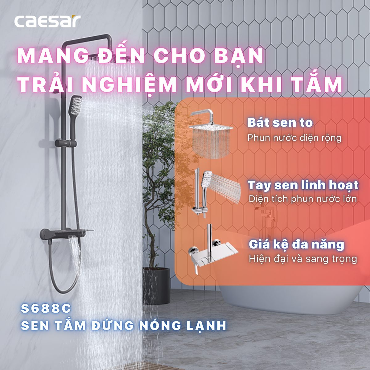 Vòi Sen Gạt Nóng Lạnh - S688C - Ảnh 19