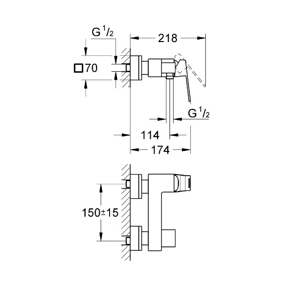 Củ sen tắm nóng lạnh Eurocube GROHE 23145000 - Ảnh 3