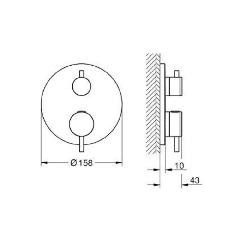 Van nóng lạnh kèm chuyển hướng 2 đường Atrio GROHE 24357000 - Ảnh 3