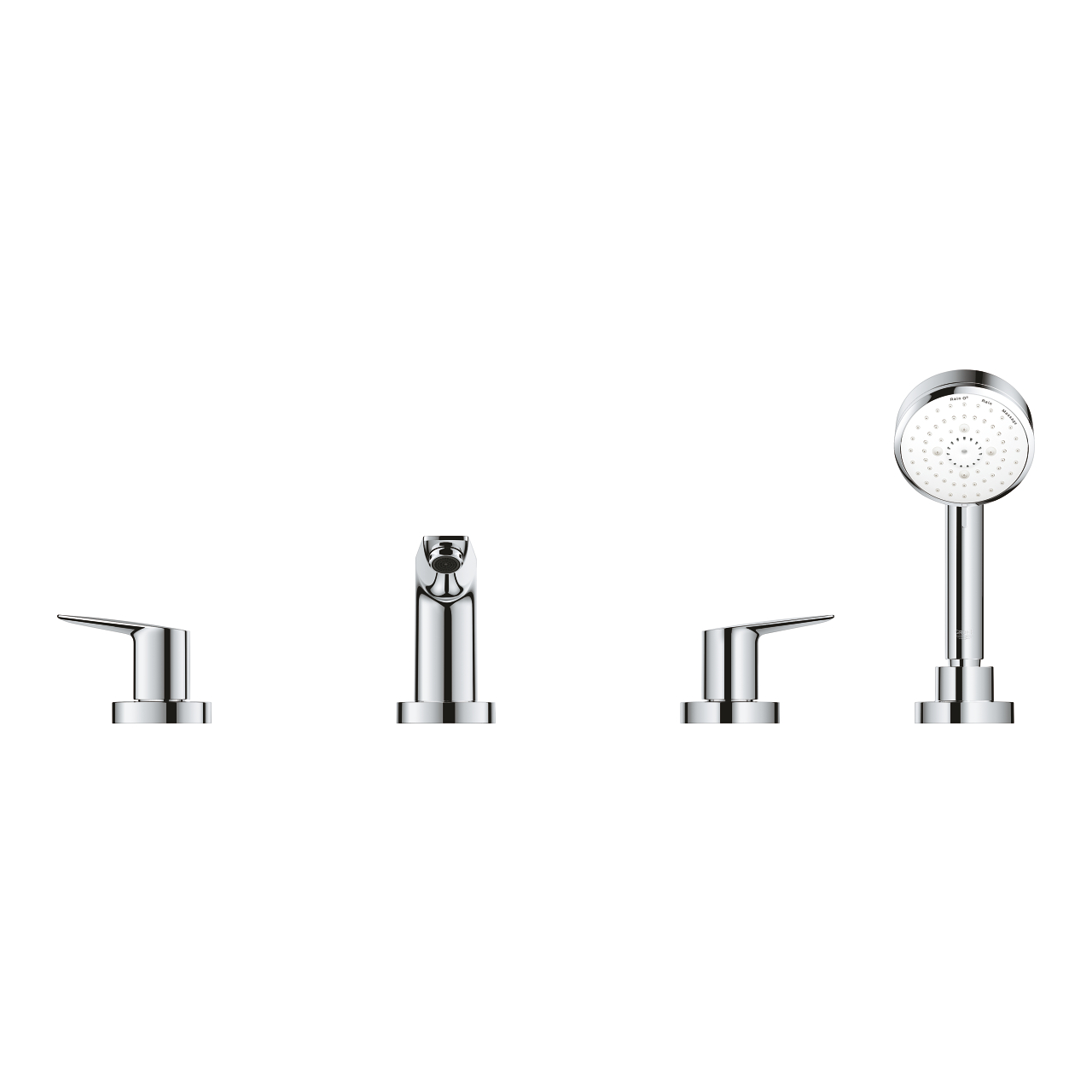 Vòi bồn tắm 4 lỗ nóng lạnh kèm tay sen BauEdge GROHE 2512010A - Ảnh 3