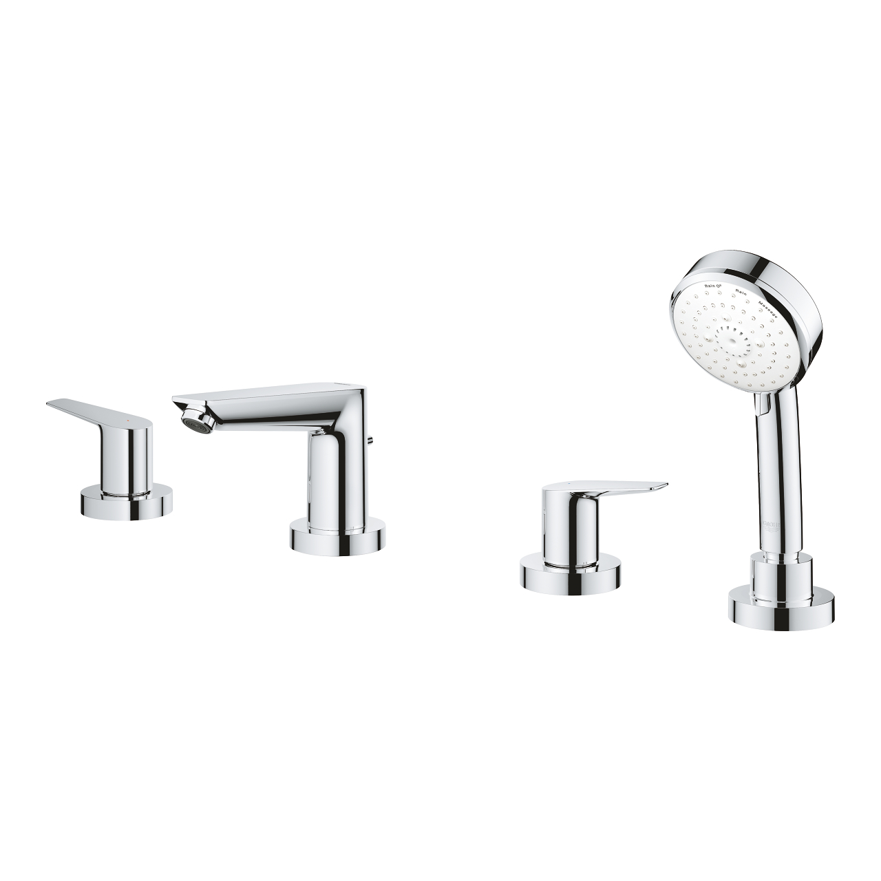 Vòi bồn tắm 4 lỗ nóng lạnh kèm tay sen BauEdge GROHE 2512010A - Ảnh 4