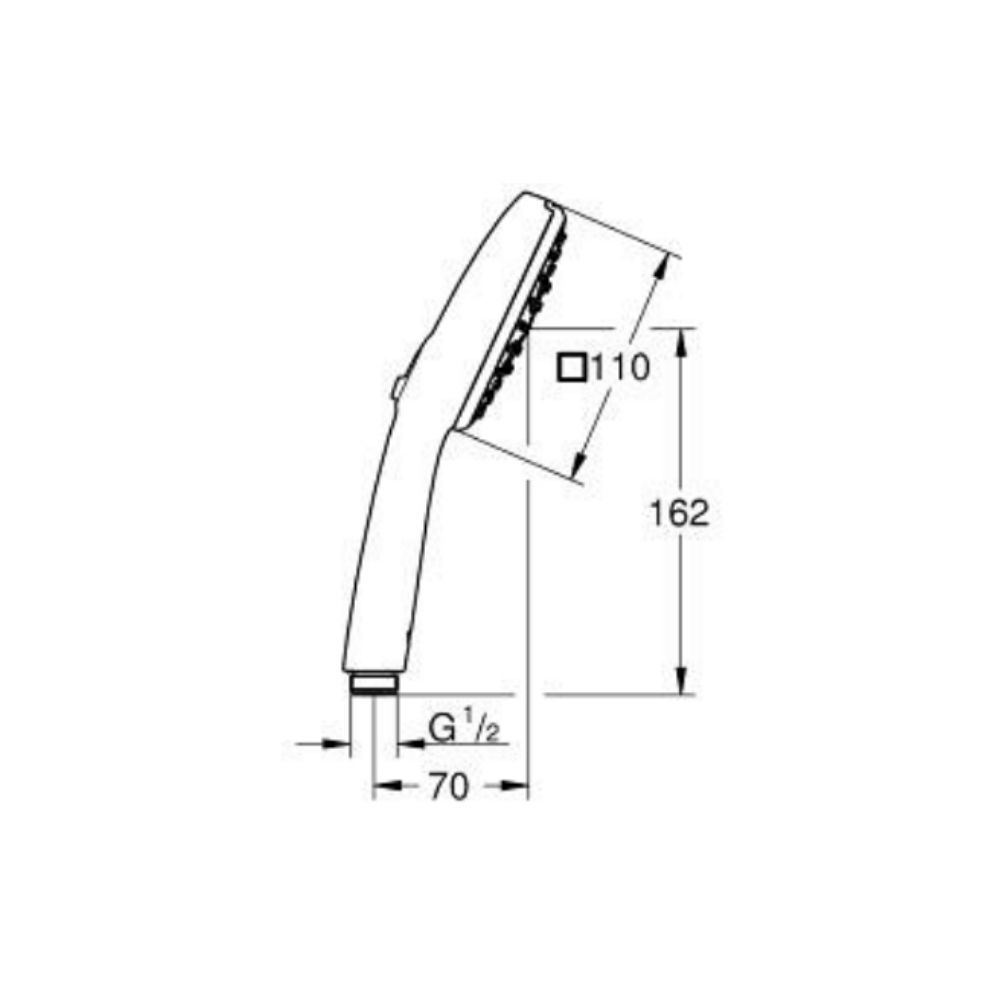 Tay sen tắm 3 chế độ Tempesta Cube 110 GROHE 27574003 - Ảnh 3