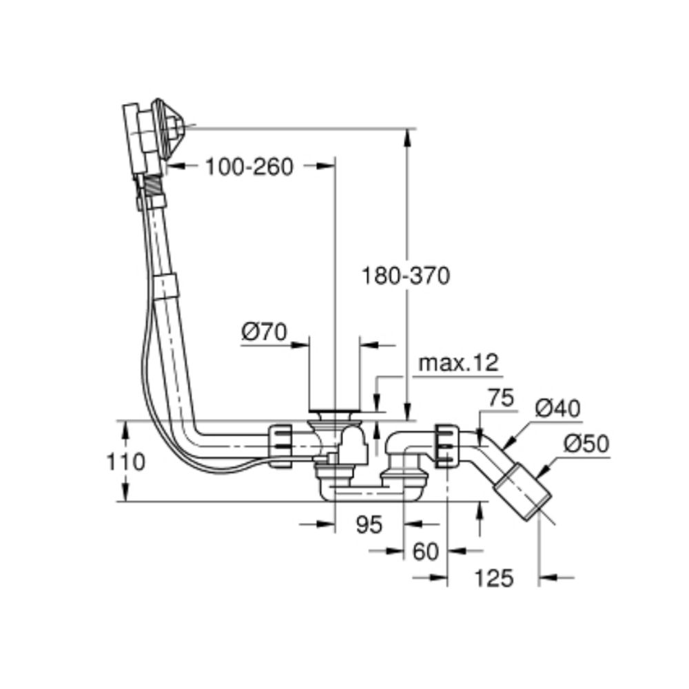 Bộ xả bồn tắm GROHE 28939000 - Ảnh 3