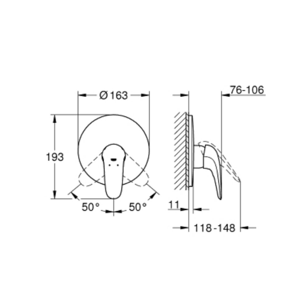 Van điều chỉnh nóng lạnh Eurostyle GROHE 29098003 - Ảnh 3