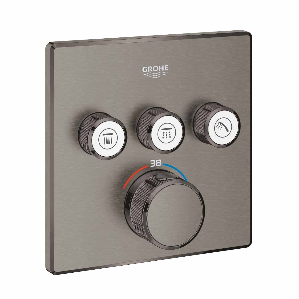 Mặt điều khiển sen tắm ổn nhiệt Grohtherm SmartControl vuông 3 chế độ GROHE 29126000 - Ảnh 8