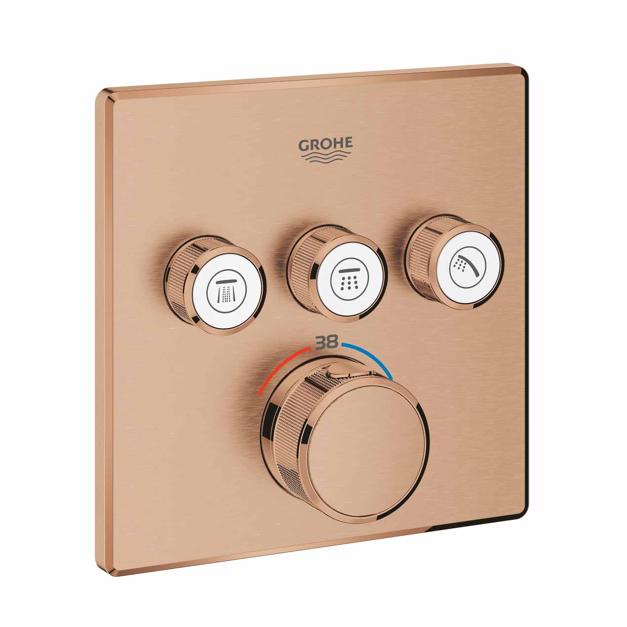 Mặt điều khiển sen tắm ổn nhiệt Grohtherm SmartControl vuông 3 chế độ GROHE 29126000 - Ảnh 9