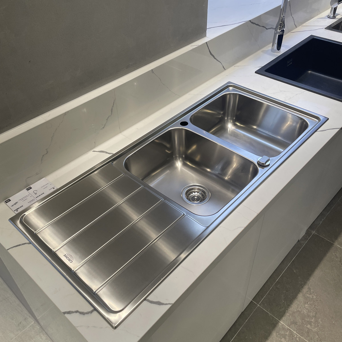 Chậu rửa chén 2 hộc cánh trái K500 GROHE 31588SD1 - Ảnh 7