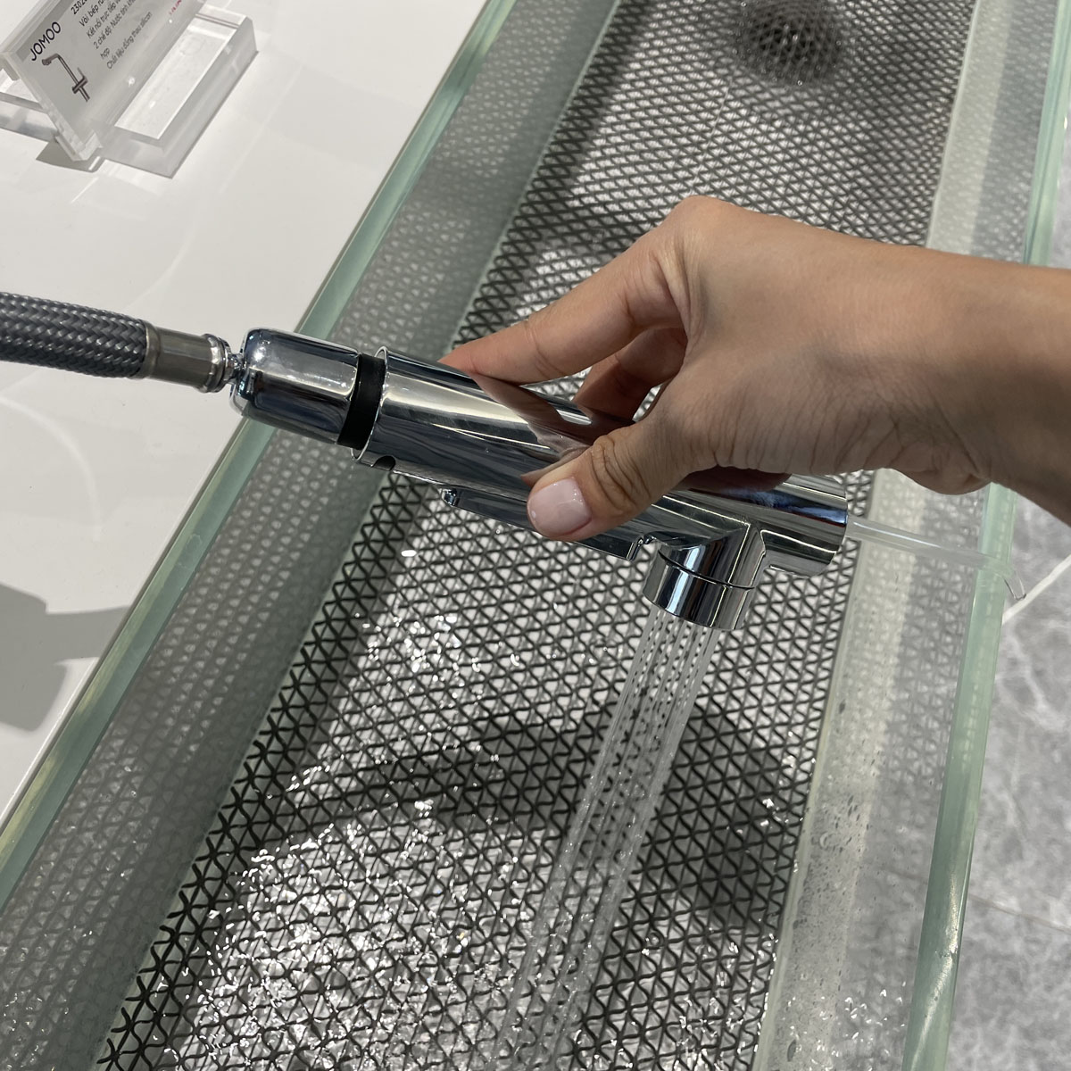 Vòi chậu lavabo nóng lạnh tăm nước JOMOO 32726-815/1B-Z - Ảnh 6