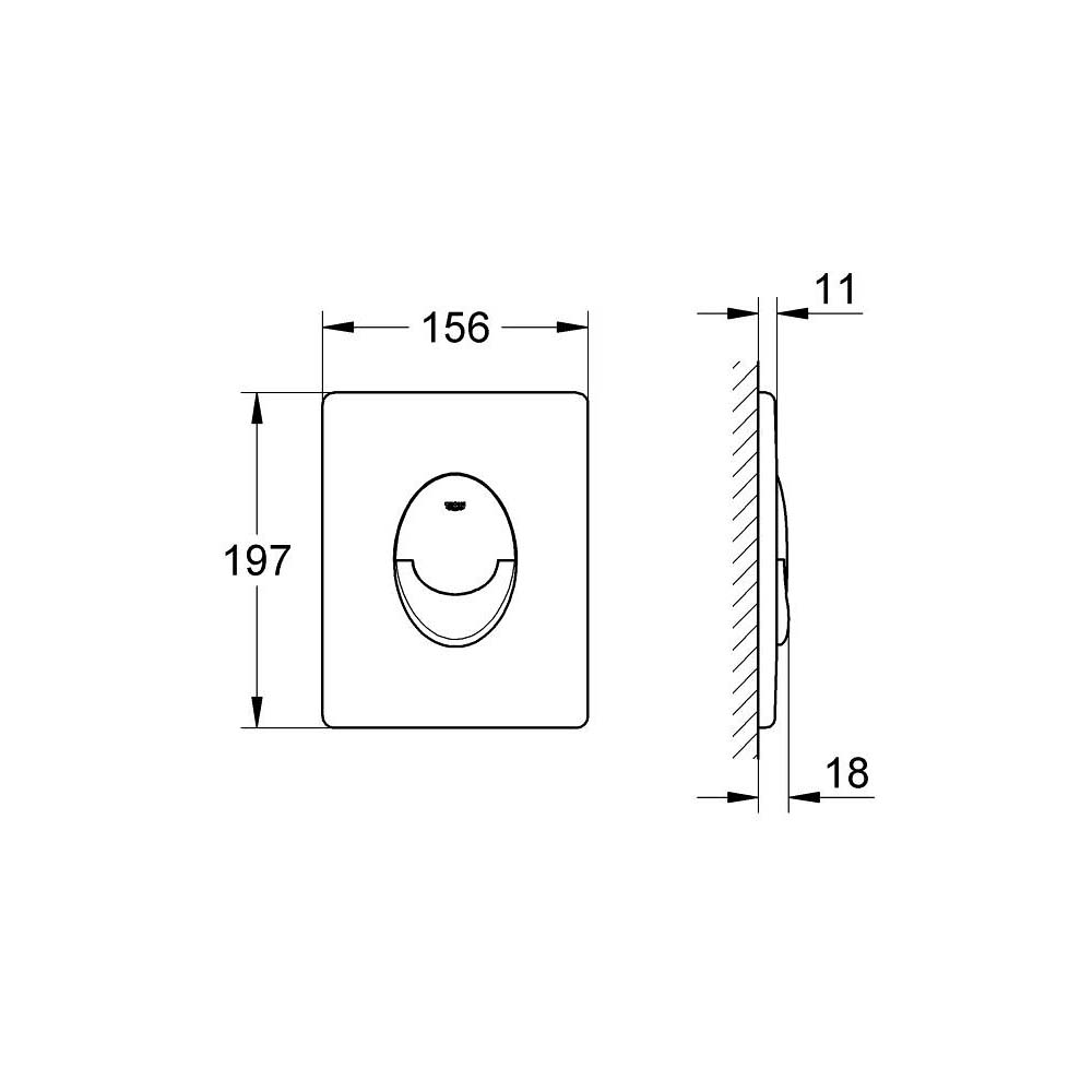 Nút nhấn xả Skate Air Flush GROHE 38505000 - Ảnh 3