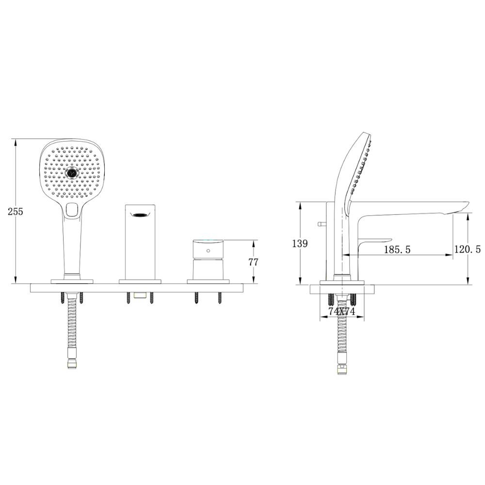 Vòi bồn tắm gắn bồn JOMOO 39033-717/1A-1 - Ảnh 3