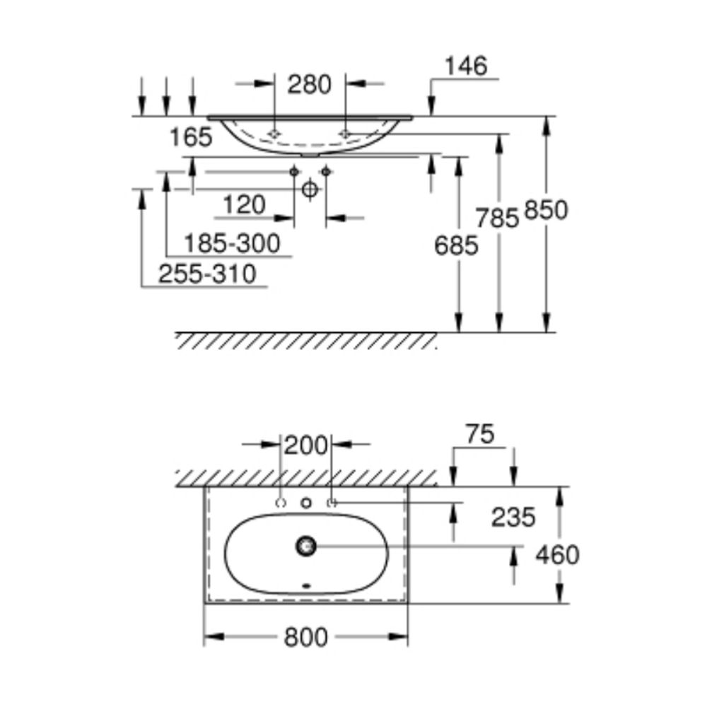 Chậu rửa lavabo treo tường Essence GROHE 3956700H - Ảnh 3