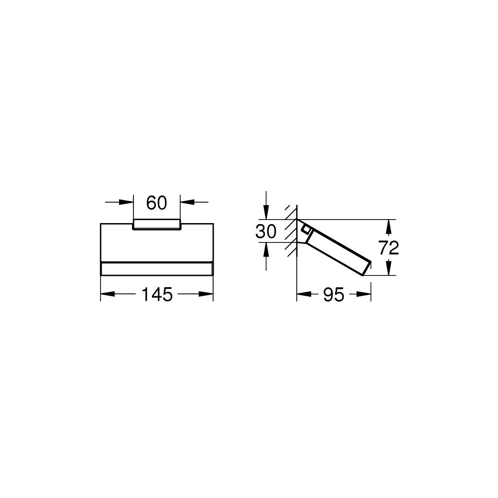 Lô giấy vệ sinh có nắp Selection Cube GROHE 40781000 - Ảnh 3