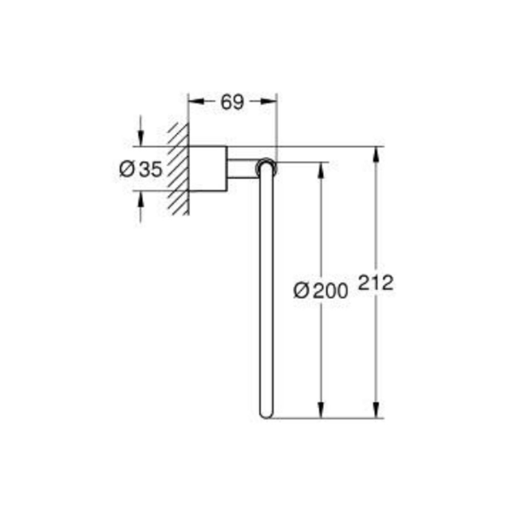 Vòng treo khăn Atrio GROHE 40887000 - Ảnh 3