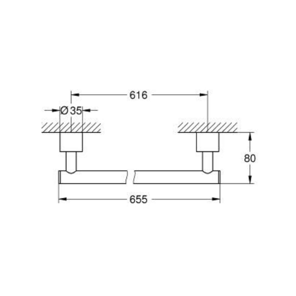 Thanh treo khăn Atrio GROHE 40889000 - Ảnh 3