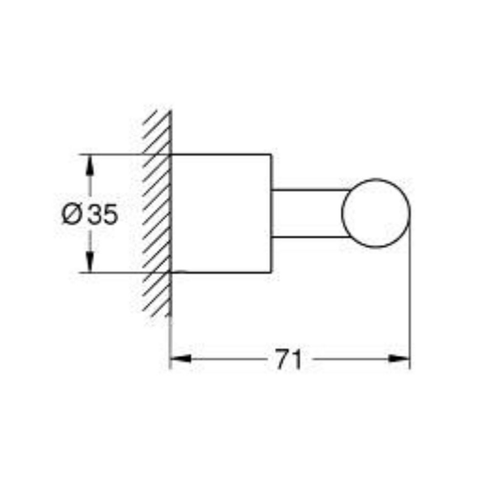 Móc áo đôi Atrio GROHE 40890000 - Ảnh 3