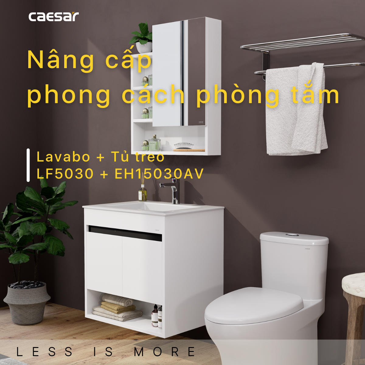 Lavabo + Tủ treo - LF5030 + EH15030AV - Ảnh 2