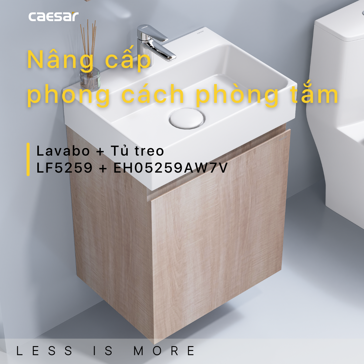Lavabo + Tủ treo - LF5259 + EH05259AW7V - Ảnh 2