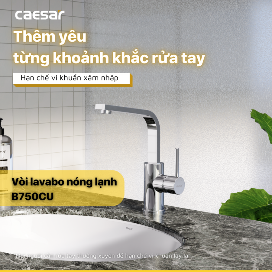 Vòi lavabo nóng lạnh B750CU - Ảnh 2
