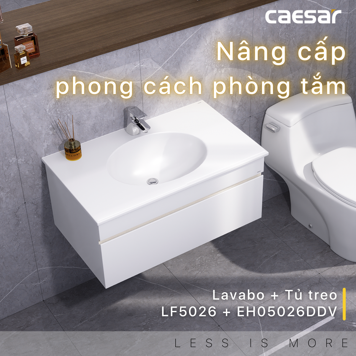 Lavabo + Tủ Treo - LF5026 + EH05026DDV - Ảnh 2
