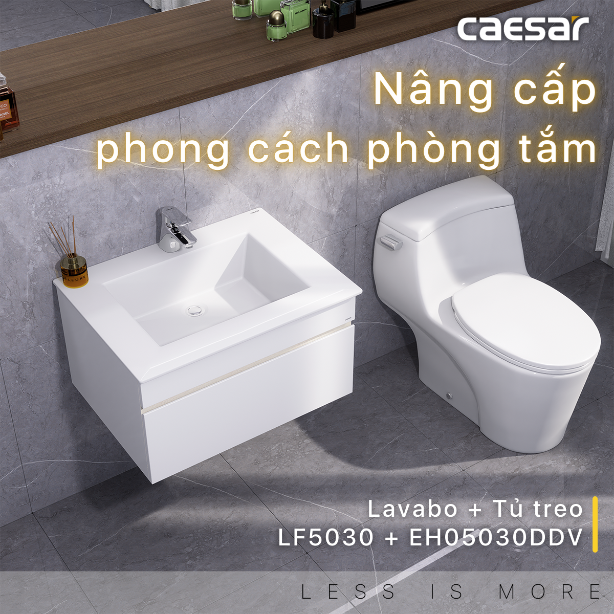Lavabo + Tủ Treo - LF5030 + EH05030DDV - Ảnh 2
