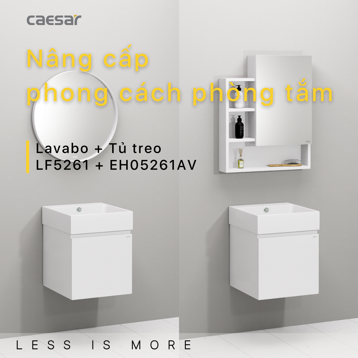 Lavabo và tủ treo LF5261- EH05261AV - Ảnh 2