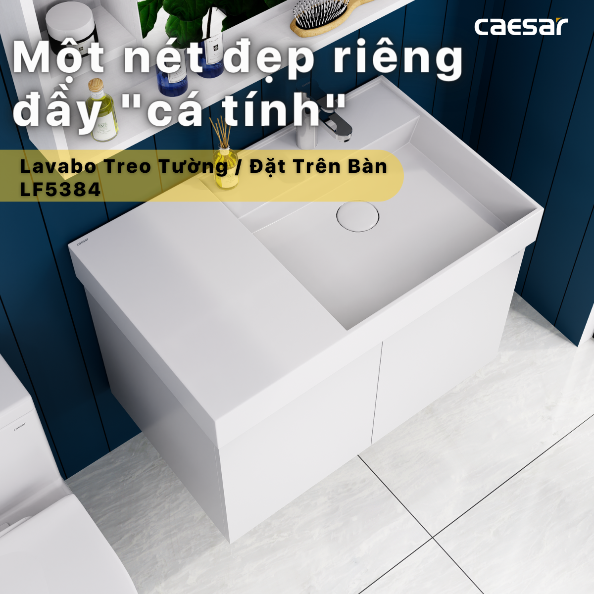 Lavabo treo tường / Lavabo đặt trên bàn - LF5384 - Ảnh 2