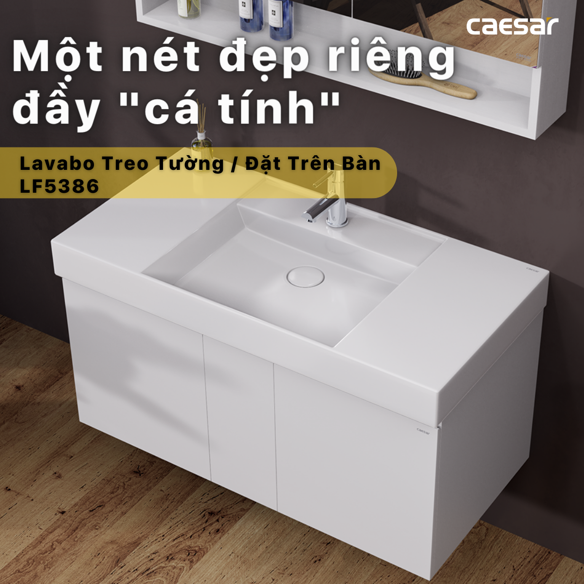 Lavabo treo tường / Lavabo đặt trên bàn - LF5386 - Ảnh 2