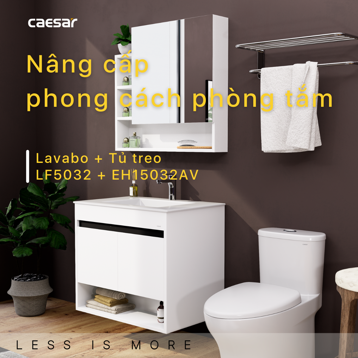 Lavabo + Tủ treo LF5032 + EH15032AV - Ảnh 2