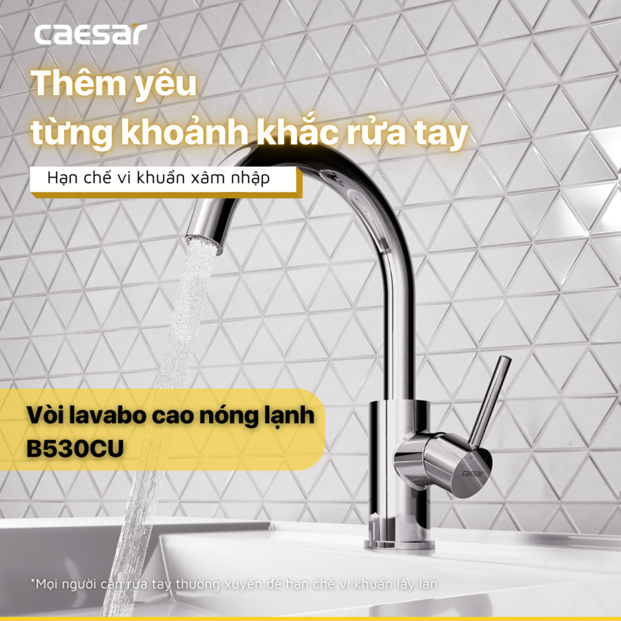 Vòi lavabo nóng lạnh B530CU - Ảnh 2