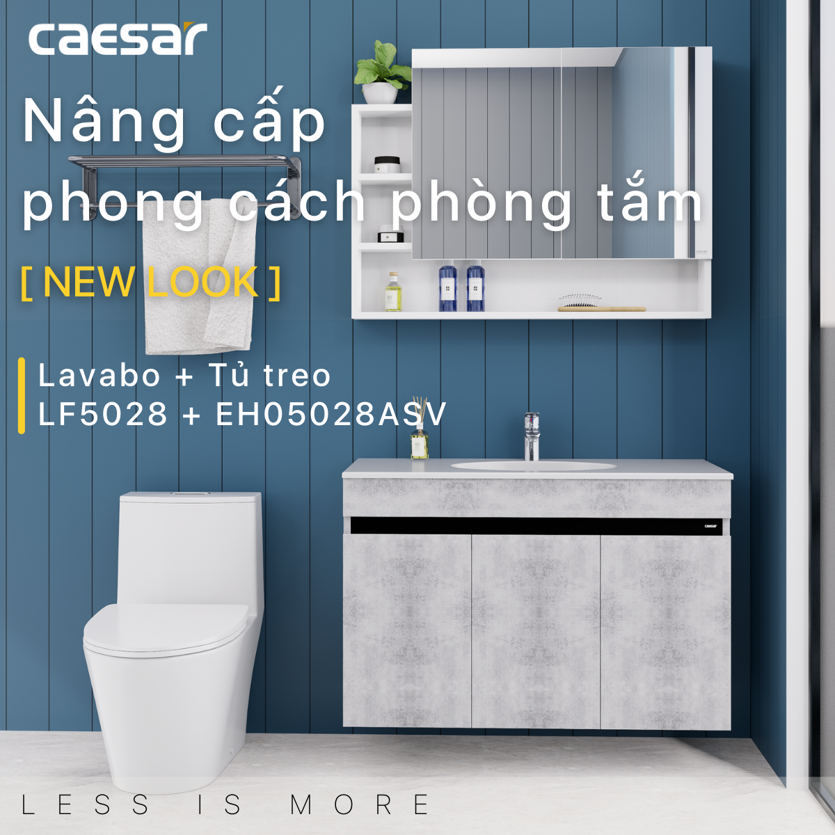 Lavabo + Tủ treo LF5028 - EH05028ASV - Ảnh 2