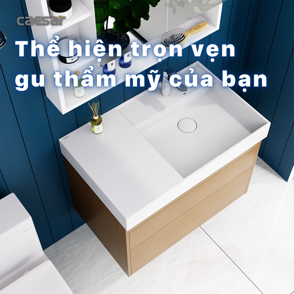 Lavabo + Tủ treo - LF5384 + EH05384DWV - Ảnh 6