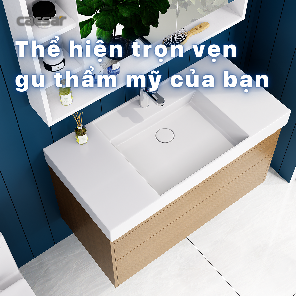 Lavabo + Tủ treo - LF5386 + EH05386DWV - Ảnh 6