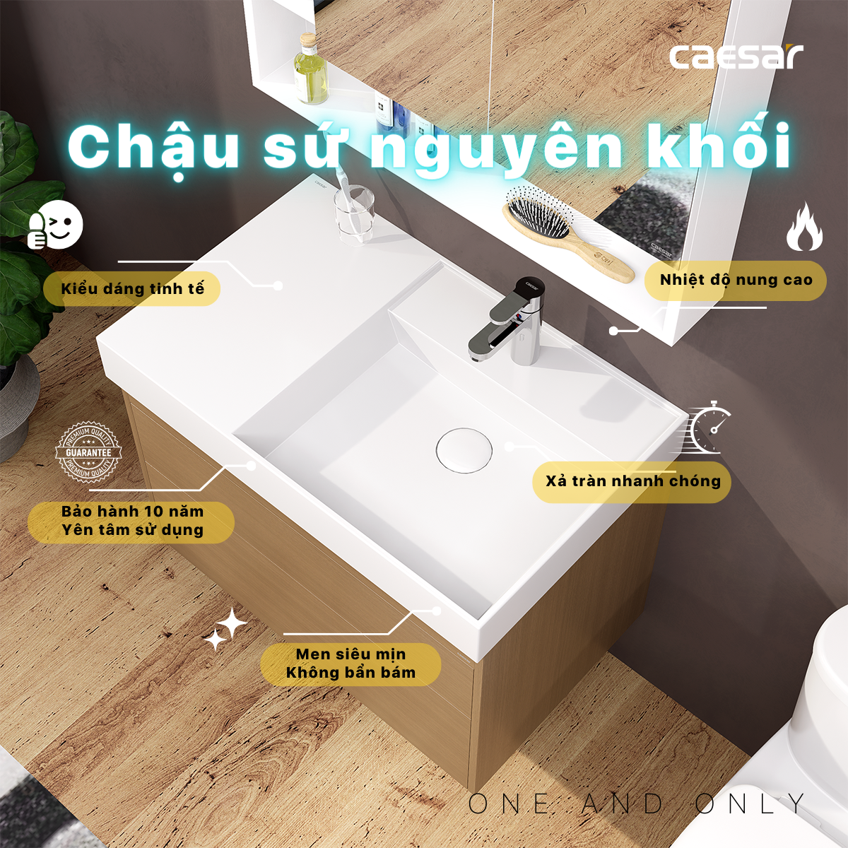 Lavabo + Tủ treo - LF5384 + EH05384DWV - Ảnh 7