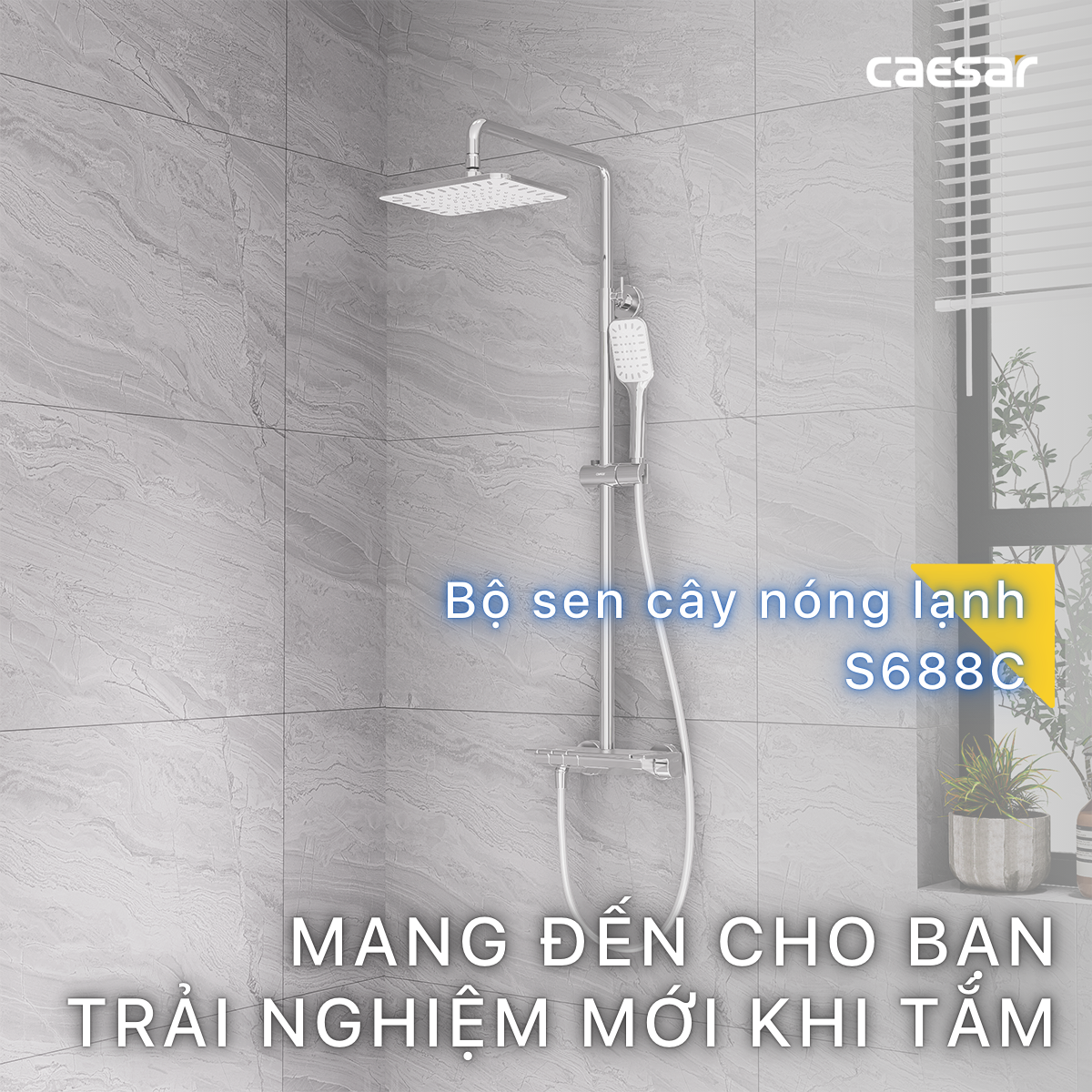 Vòi Sen Gạt Nóng Lạnh - S688C - Ảnh 2