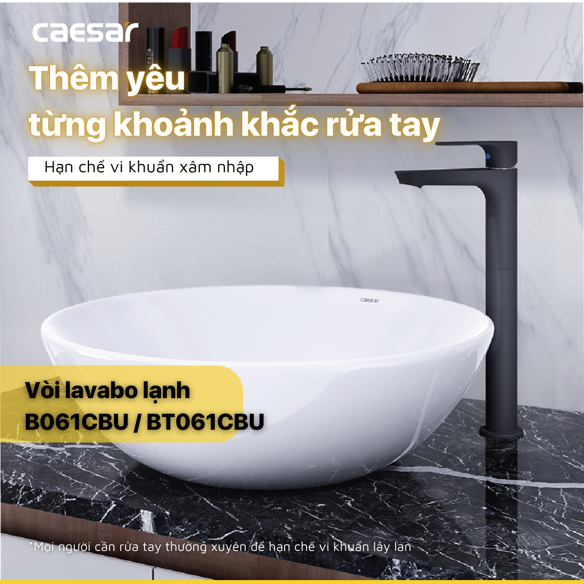 Vòi cao Lavabo Lạnh - B061CBU - Ảnh 3