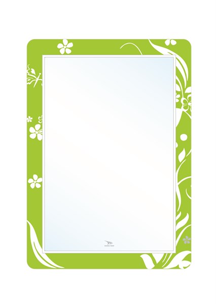 Gương soi bo góc khắc lõm sơn màu tinh tế Hoàng Thiện HT 9975