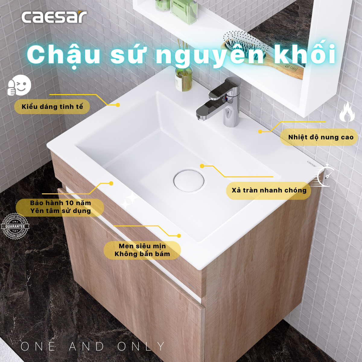 Lavabo + Tủ treo LF5017 + EH15017AW7V - Ảnh 8