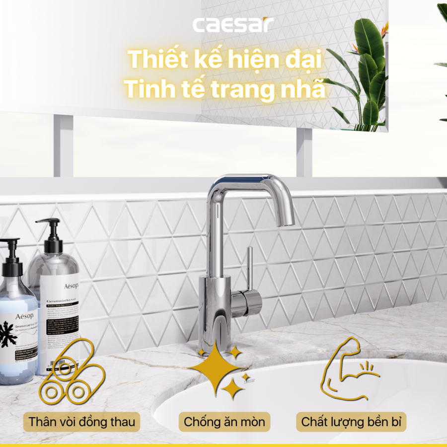 Vòi lavabo nóng lạnh B520CU - Ảnh 5