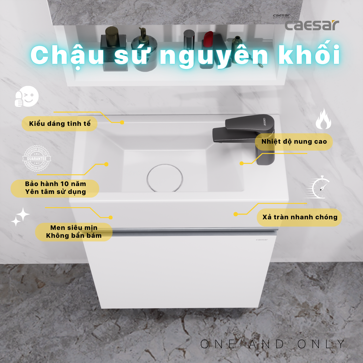 Lavabo + Tủ Treo - LF5239S + EH05239AV - Ảnh 8