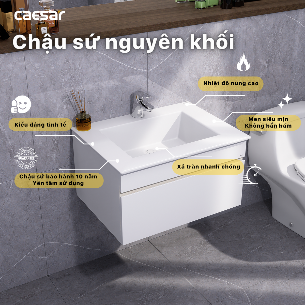 Lavabo + Tủ Treo - LF5030 + EH05030DDV - Ảnh 6